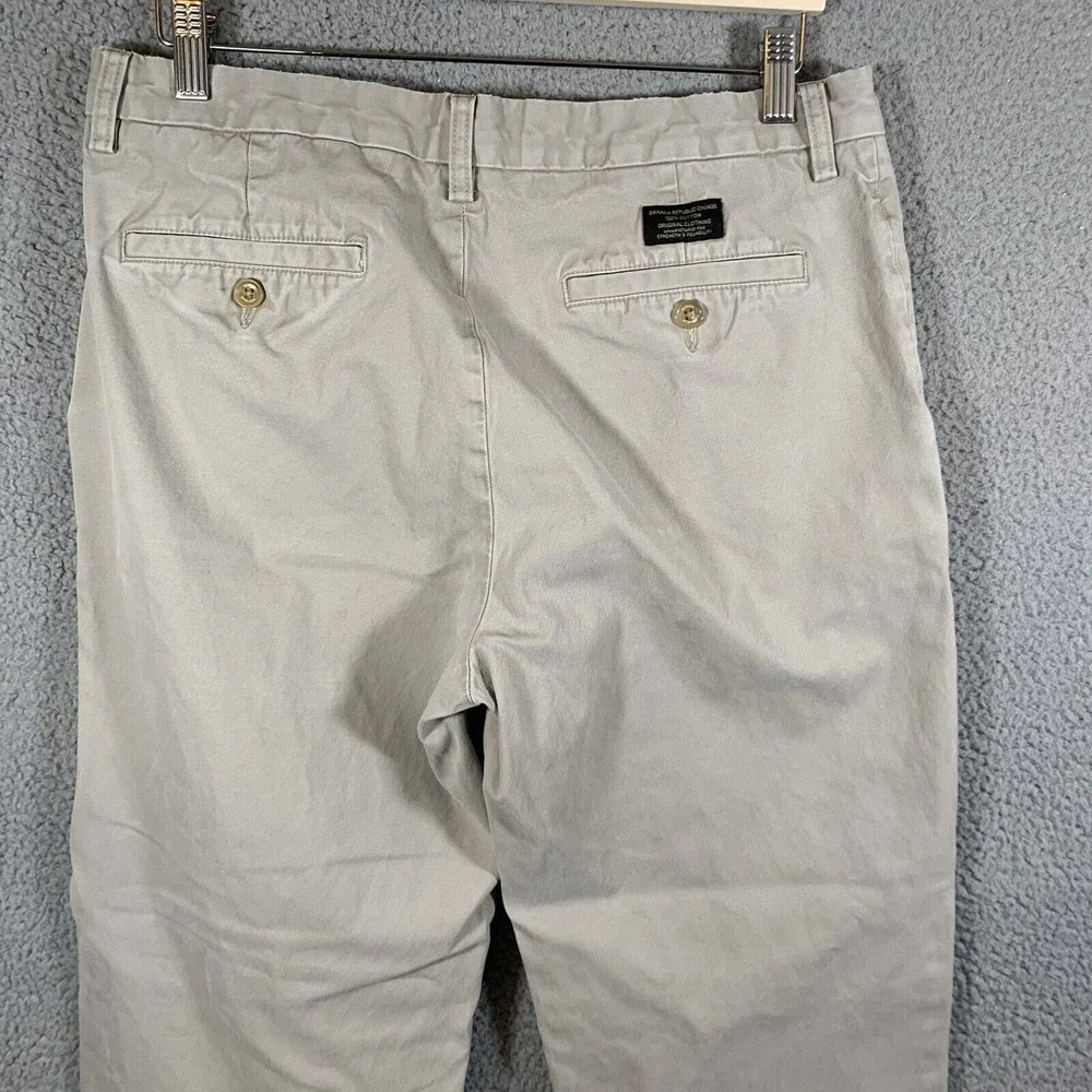 Banana Republic Pants Men 33x32 Tan Khakis‎ Chinos Relaxed Fit Dawson Normcore